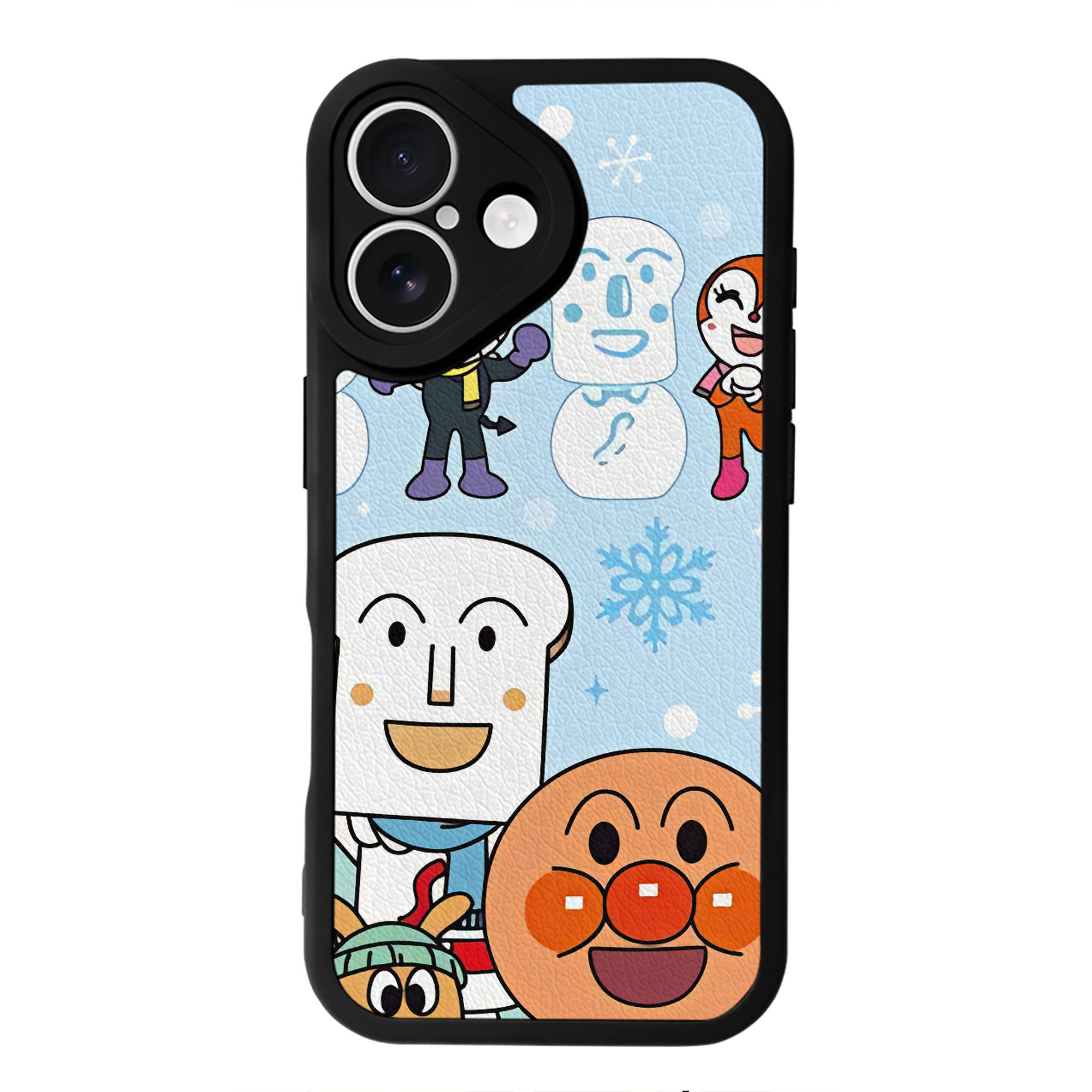 （画像用） アンパンマン Anpanman 【iPhone 16シリーズ対応】シリコンスマホケース（レザー調） 材質：シリコン